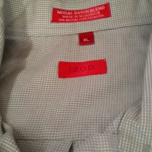 Mens IZOD Short SLEEVE  Green Shirt XL